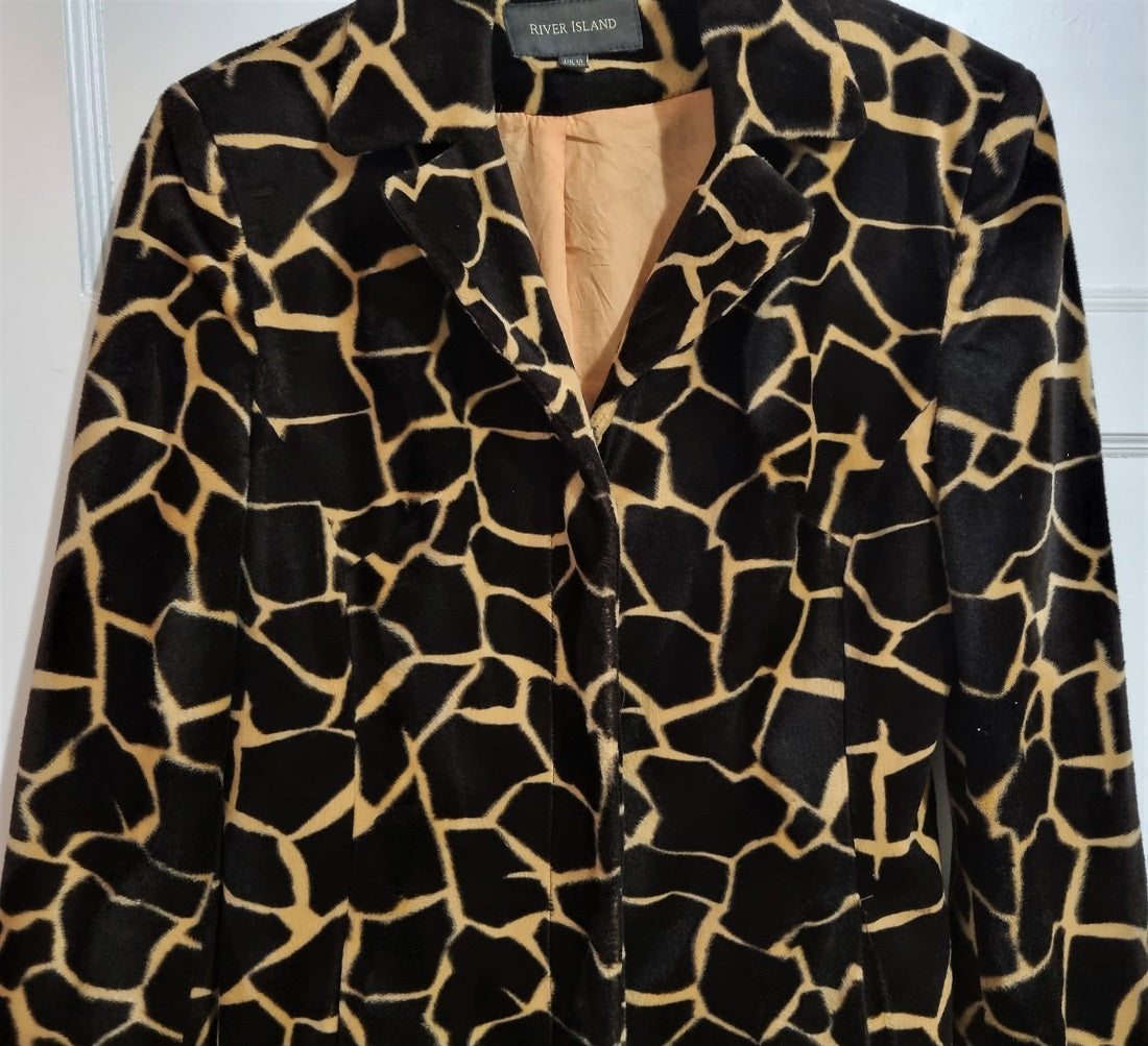 River island leopard print on sale jacket