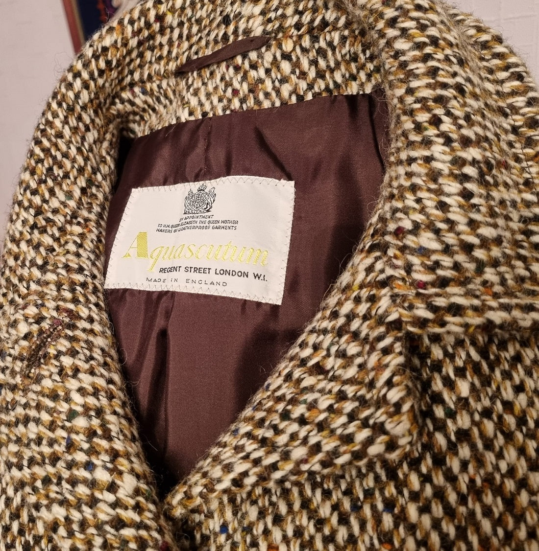 70s vintage Aquascutum tweed wool coat