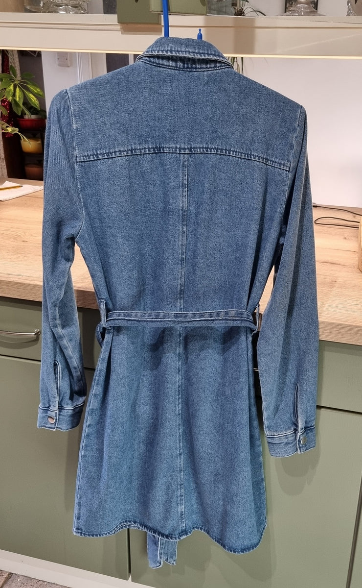 Amisu blue denim shirt dress – The Frockery