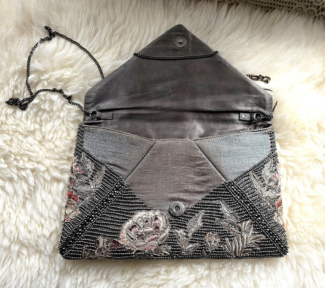 Monsoon Accessorize embellished evening bag with shoulder chain