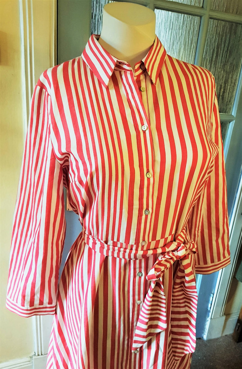 Zara red striped shirt dress – The Frockery