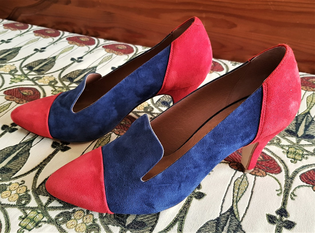 Navy and cheap red heels