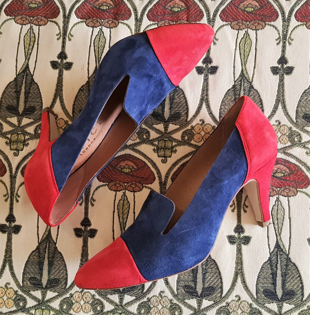 Navy and cheap red heels