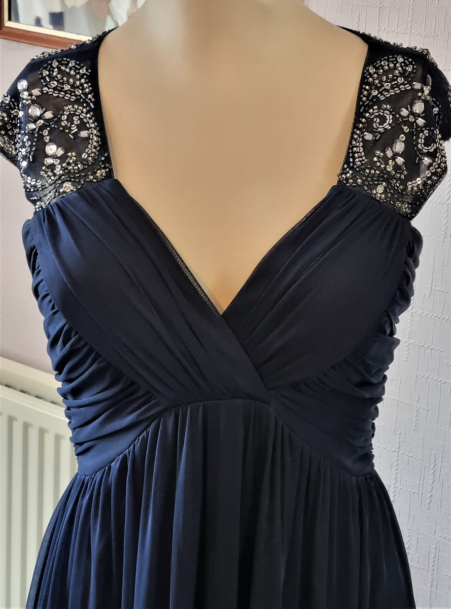 NightWay navy full-length prom bridesmaid evening gown The Frockery NightWay navy full-length prom bridesmaid evening gown The Frockery