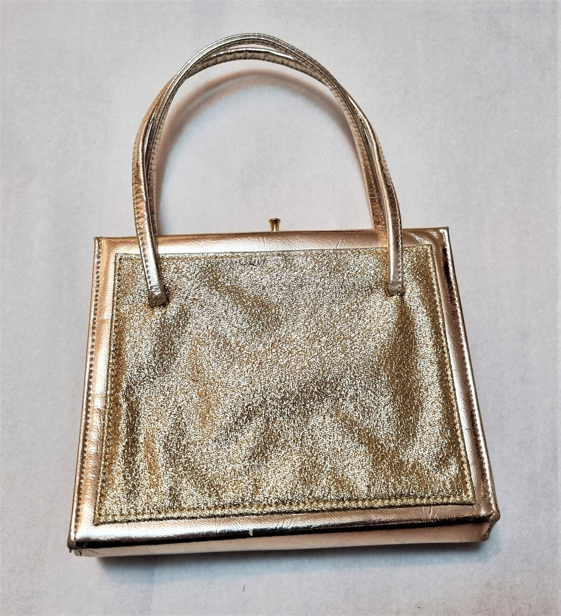 Vintage shiny gold evening bag – The Frockery