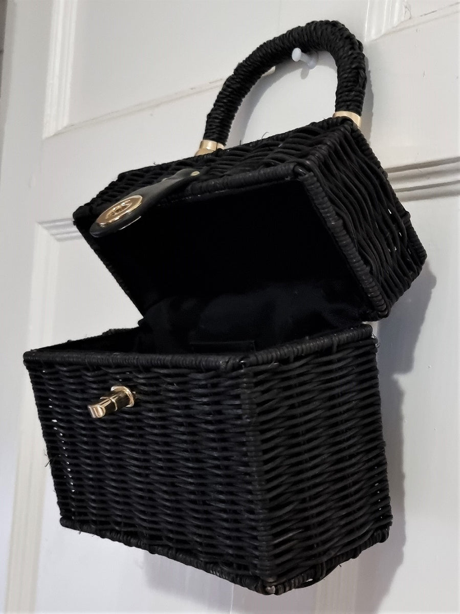 Zara black best sale basket bag