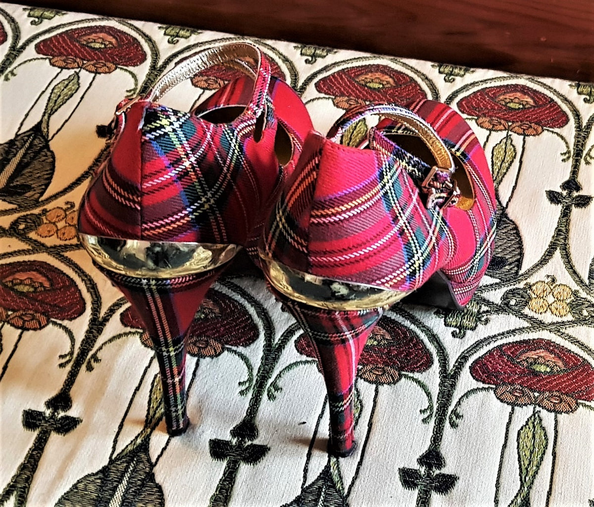 Tartan heels best sale new look