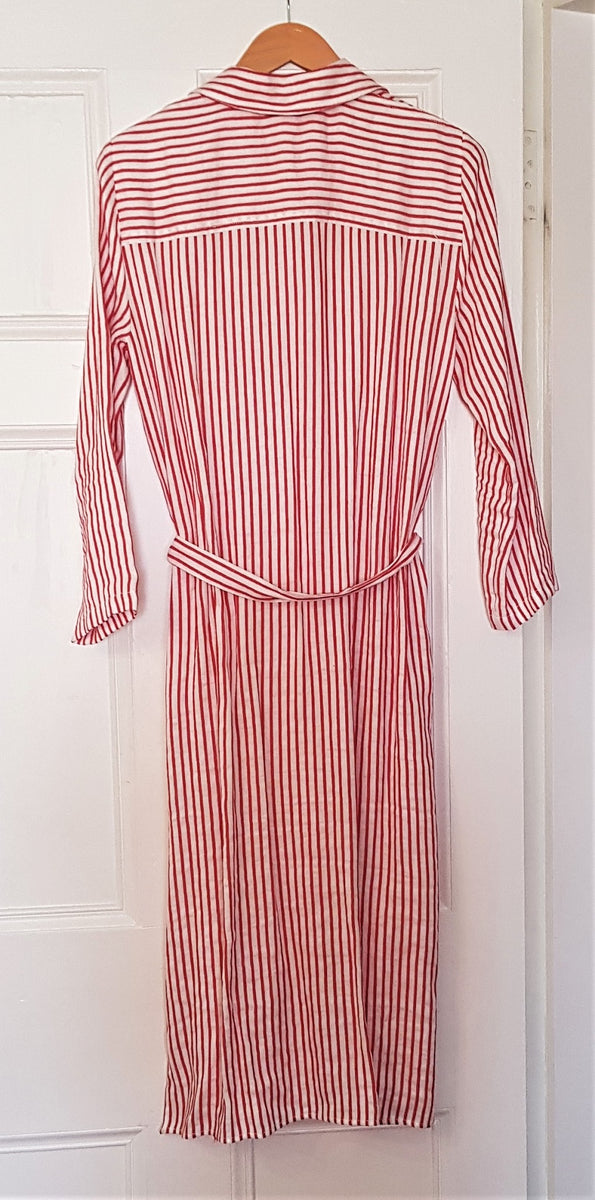Zara red striped shirt dress – The Frockery Zara red striped shirt dress – The Frockery
