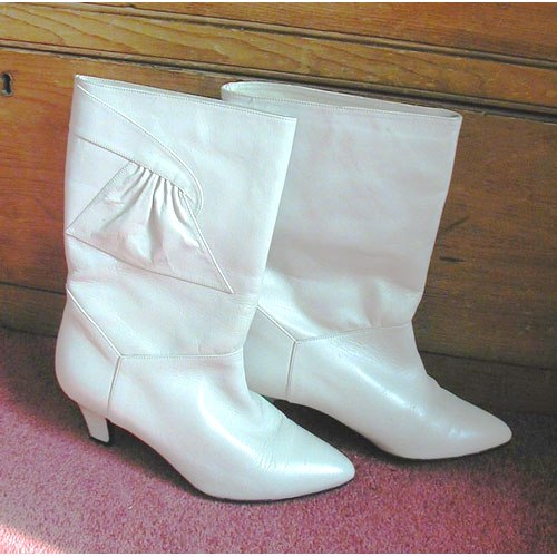 White clearance boots 80s