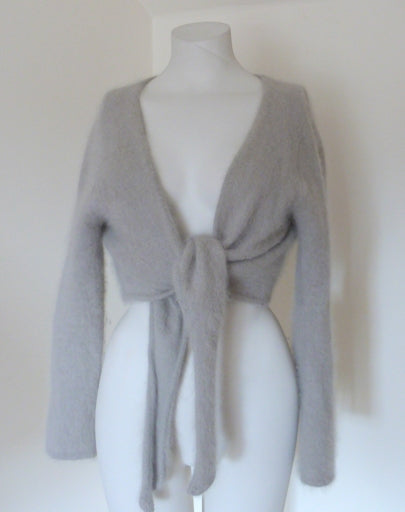 Monsoon grey angora shrug cardigan