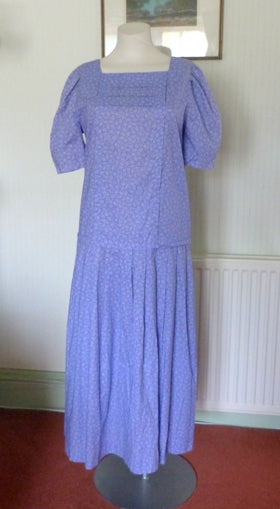 Vintage Laura Ashley lilac flapper drop waist dress  The Frockery