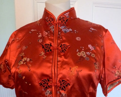 red chinese blouse