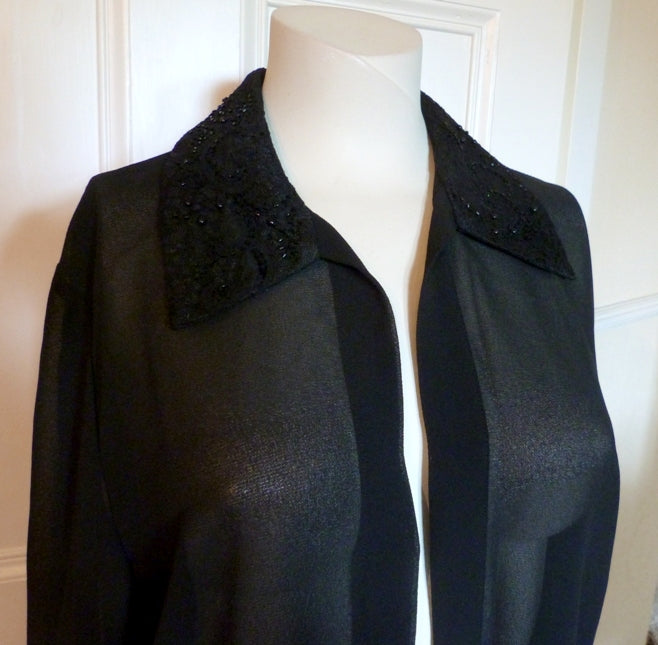 Sheer black shop evening jacket