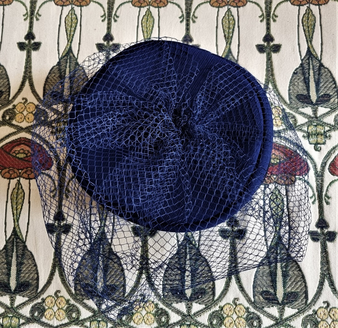 Edward Mann Vintage Navy Pillbox Hat With Veil The Frockery Edward Mann Vintage Navy Pillbox Hat With Veil The Frockery