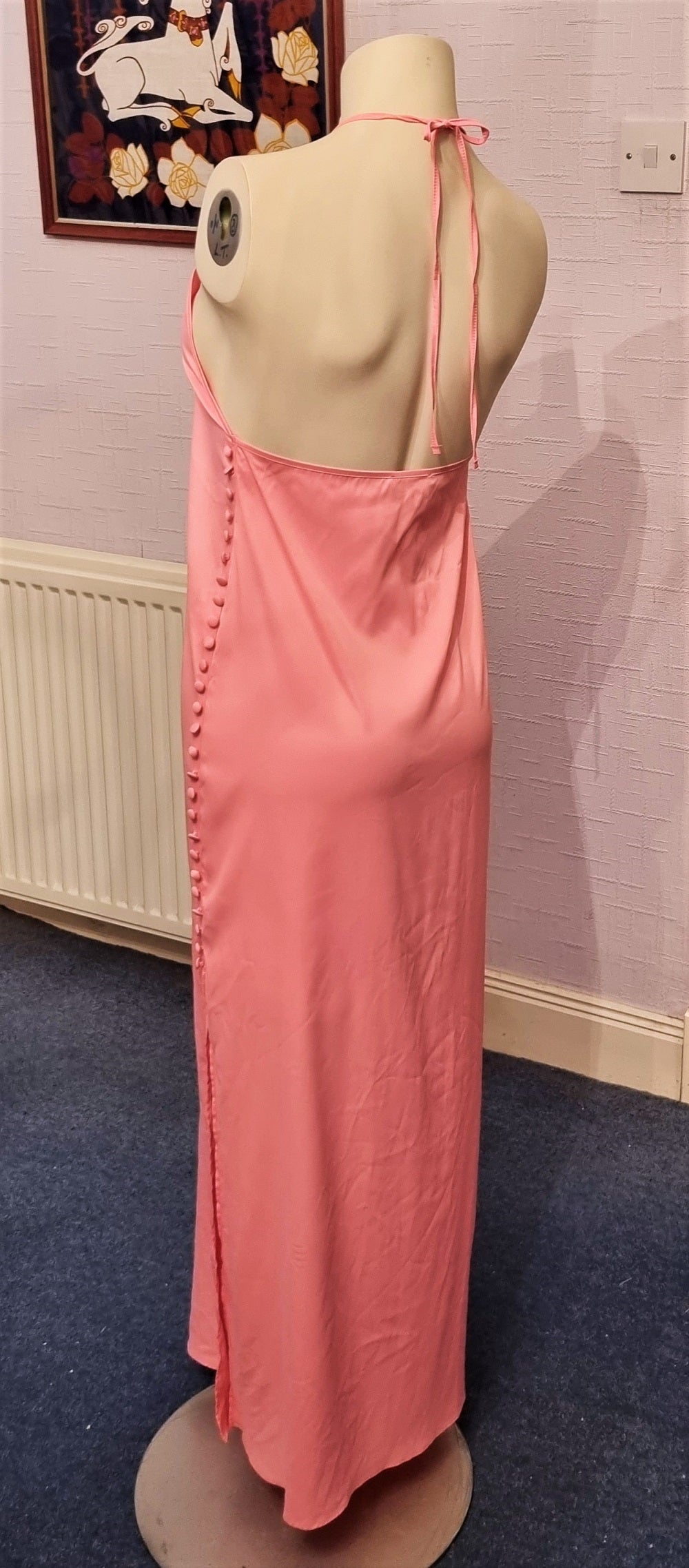 Zara pink bias-cut satin slip dress The Frockery Zara pink bias-cut satin slip dress The Frockery