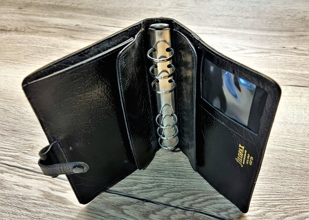 80s black calf leather Filofax Winchester 4CLF 7/8 – The Frockery