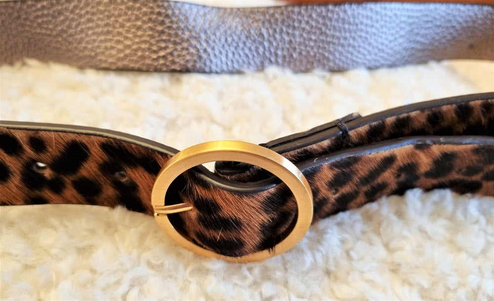 Boden leather leopard print belt – The Frockery display picture 1