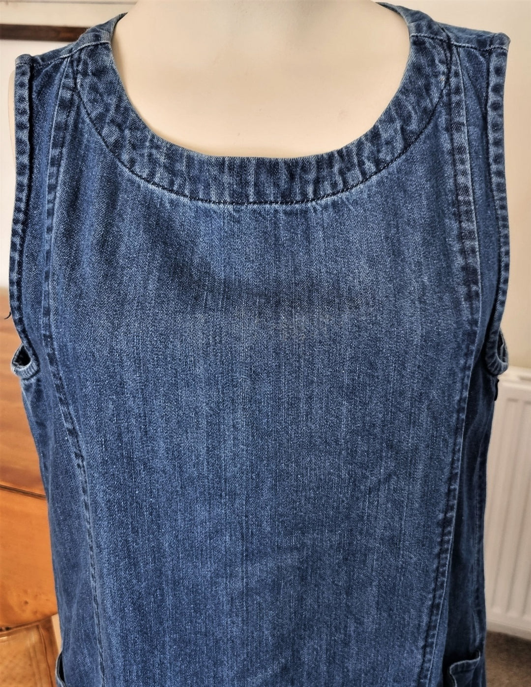 Seasalt Stone Sculpture blue denim pinafore dress – The Frockery