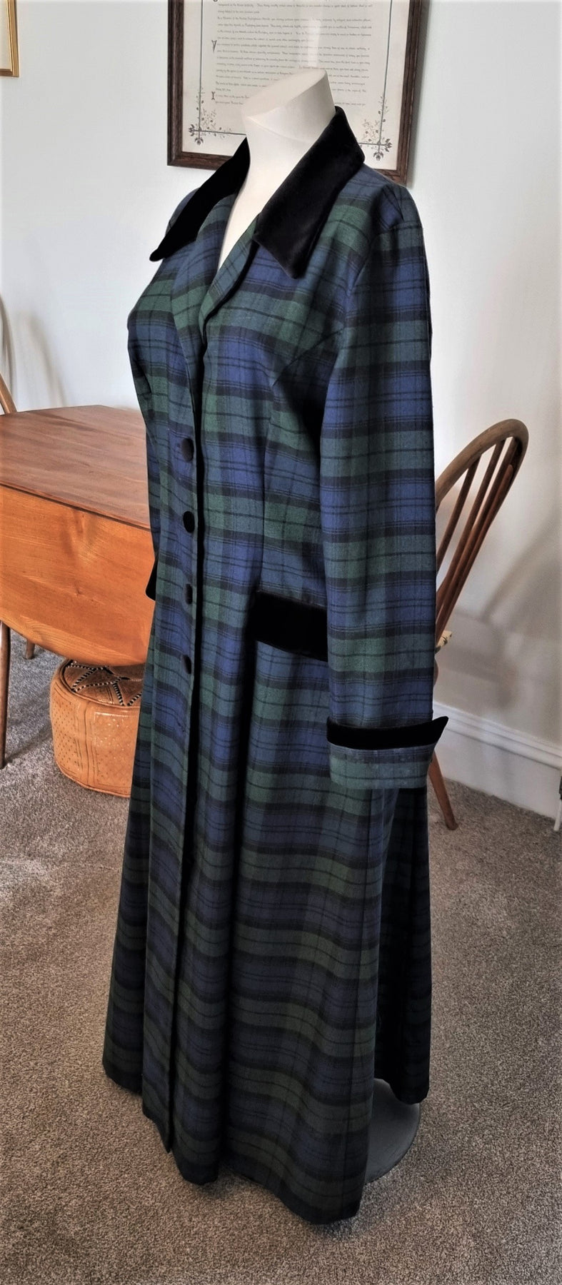 John Marks vintage Black Watch tartan riding style coat dress The Frockery John Marks vintage Black Watch tartan riding style coat dress The Frockery