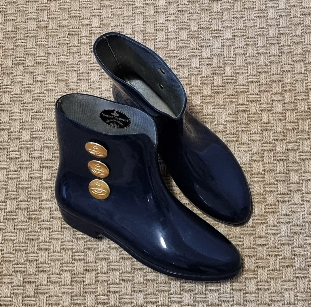 Vivienne Westwood Anglomania Melissa navy boots – The Frockery