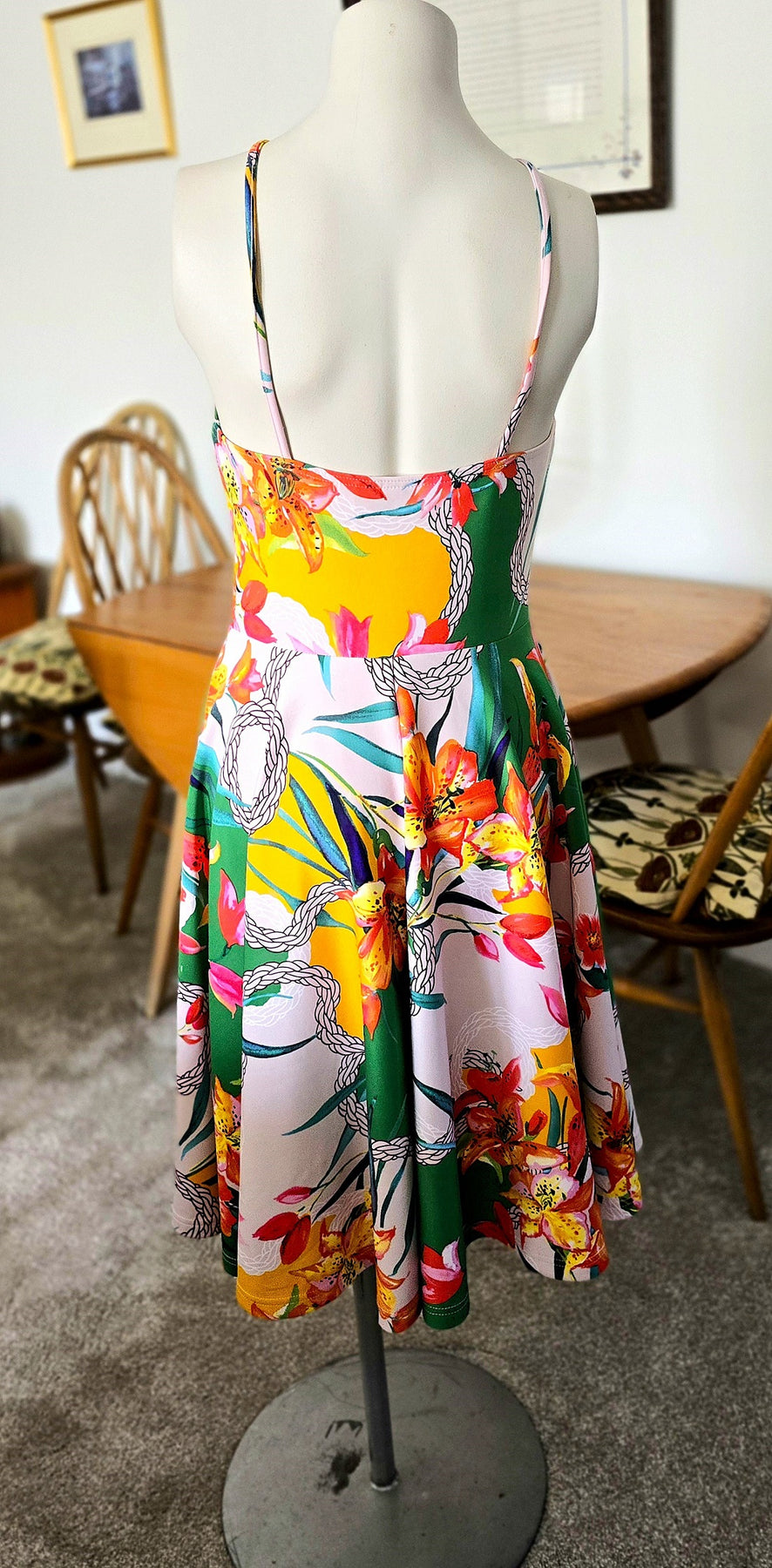 Body Flirt bold floral halter neck swing dress – The Frockery