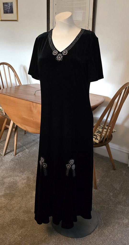 princess polly baby blue dress Black Velvet Maxi Dress main image 0