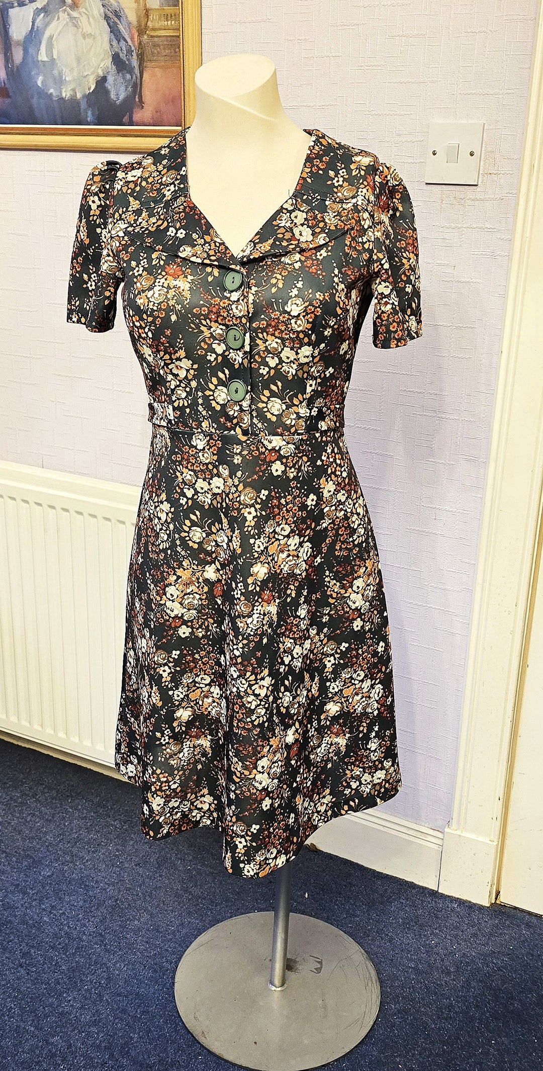 strapless open back dress Entro Floral Print Belted Mini Dress in Black – June Adel main image 1