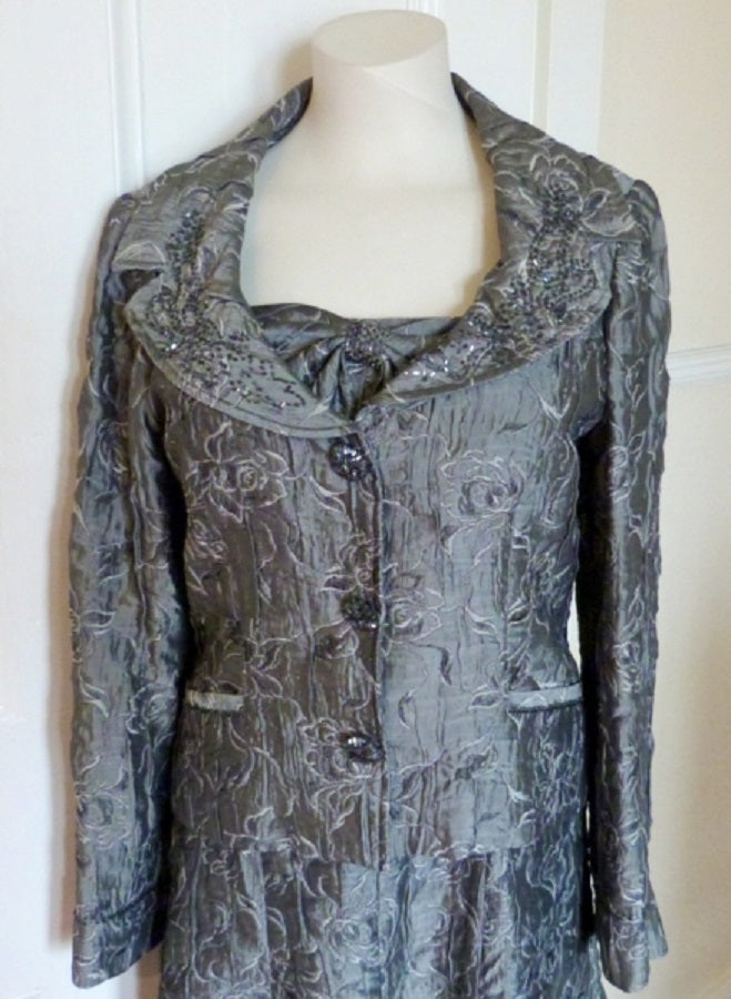Gina Bacconi silver grey mother of the bride two-piece – The Frockery