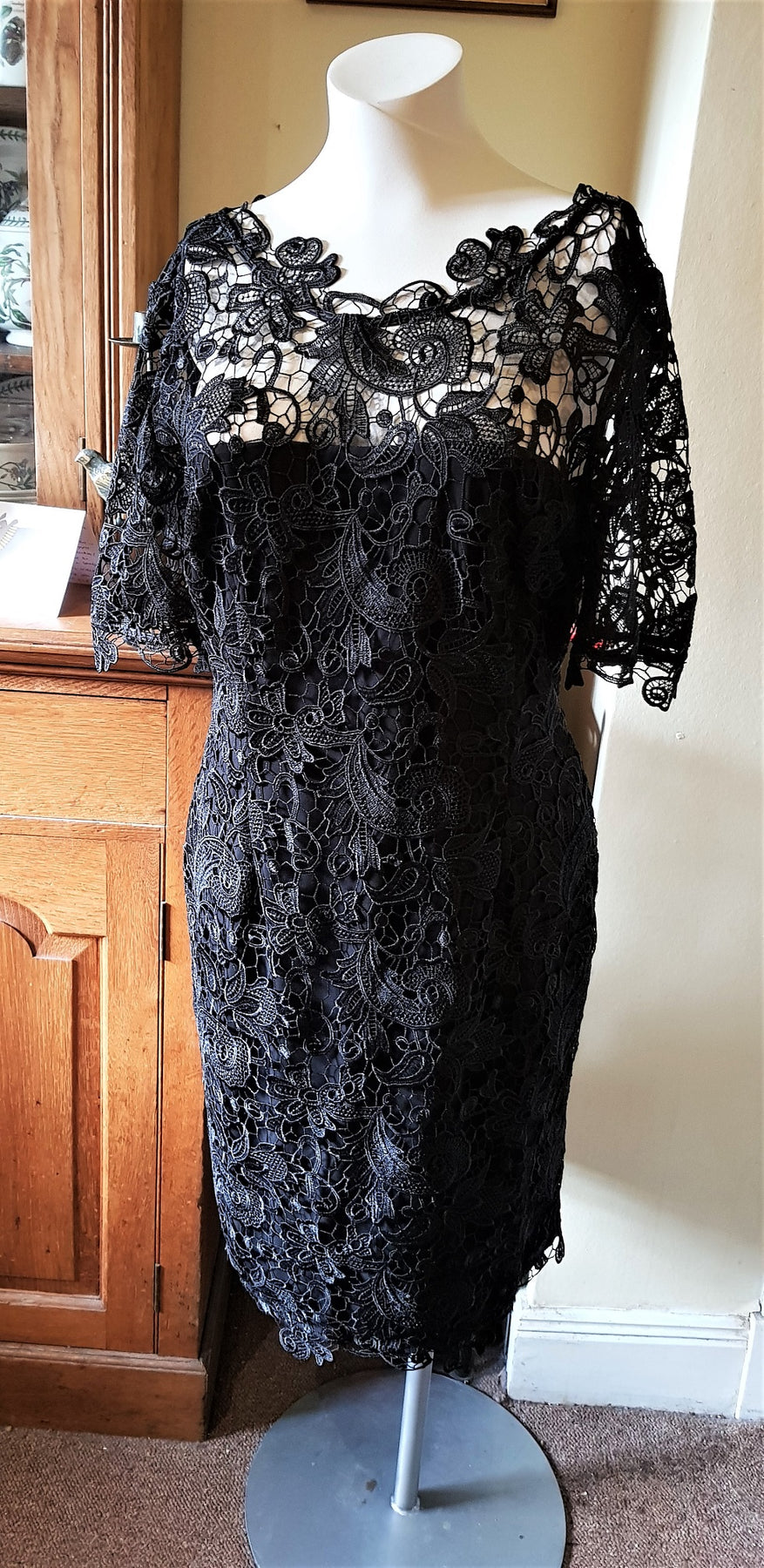 Kaleidoscope black guipure lace dress The Frockery Kaleidoscope black guipure lace dress The Frockery
