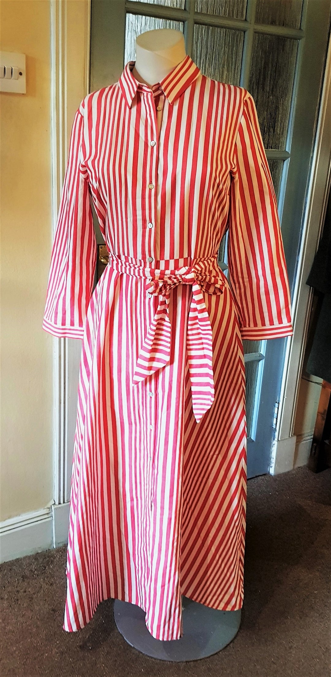 Zara red striped shirt dress – The Frockery