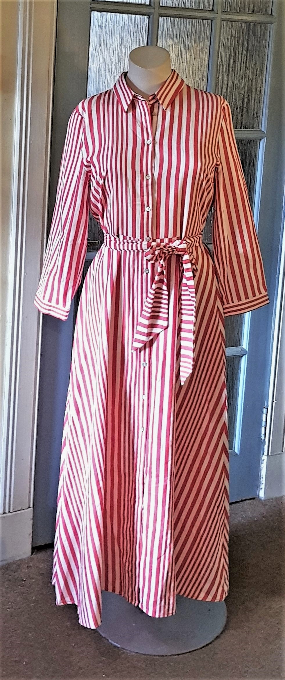 Zara red striped shirt dress – The Frockery