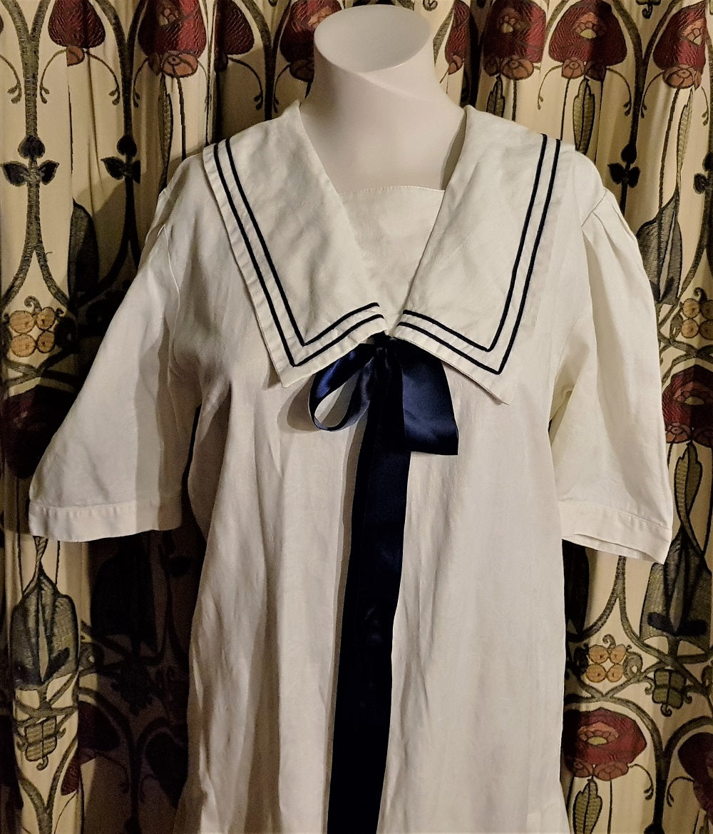 Laura Ashley vintage white sailor dress – The Frockery