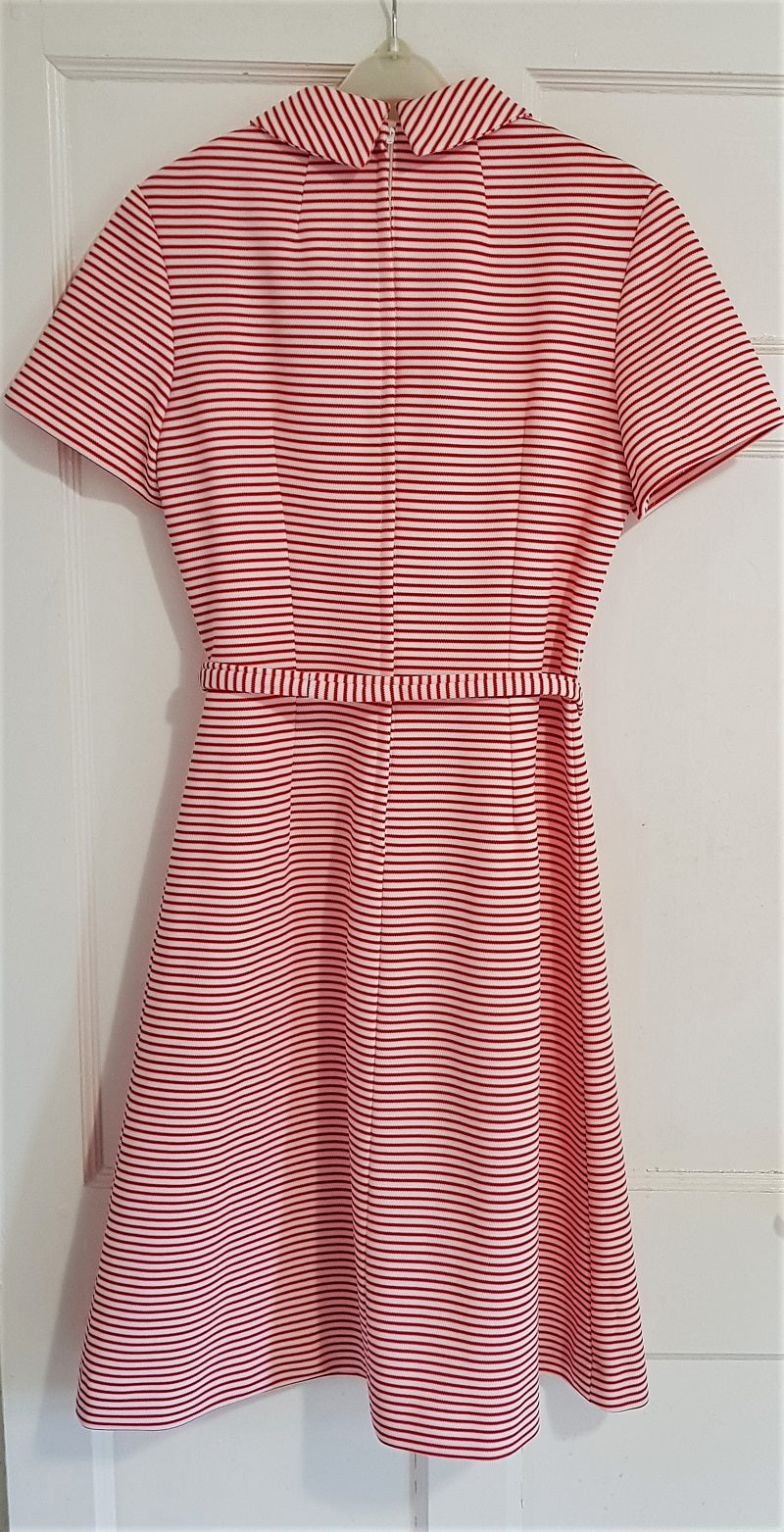 Vintage red and white striped dress – The Frockery