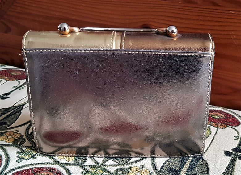 Gold bronze and pewter metallic evening bag – The Frockery