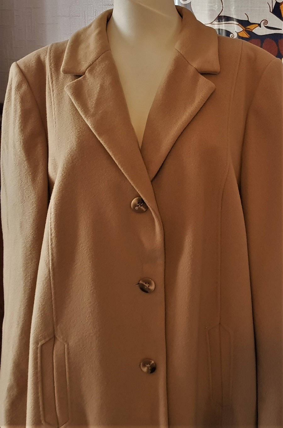 Eastex vintage camel coat with detachable faux fur collar The Frockery