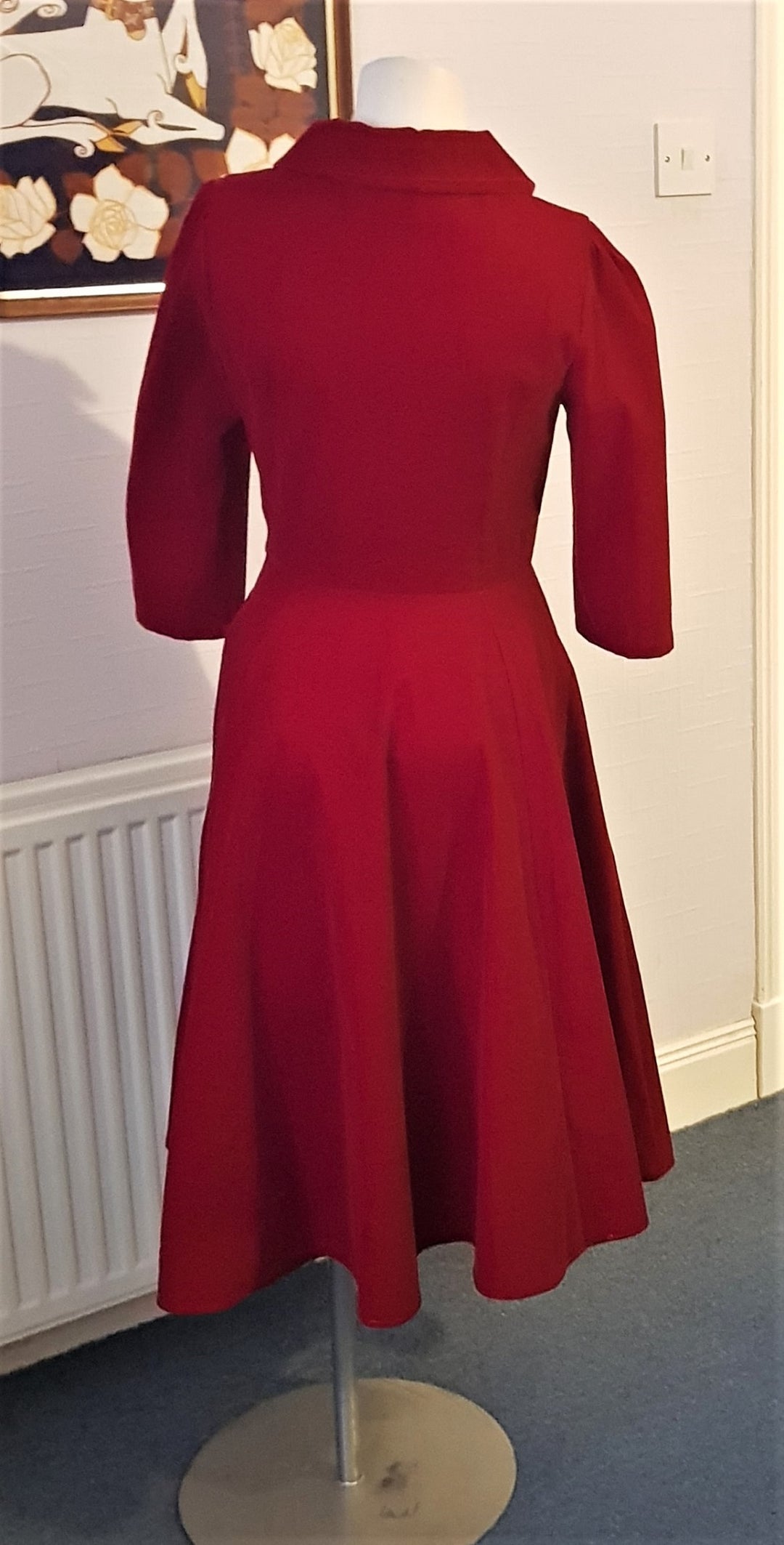 Hearts & Roses red velvet rockabilly swing dress – The Frockery