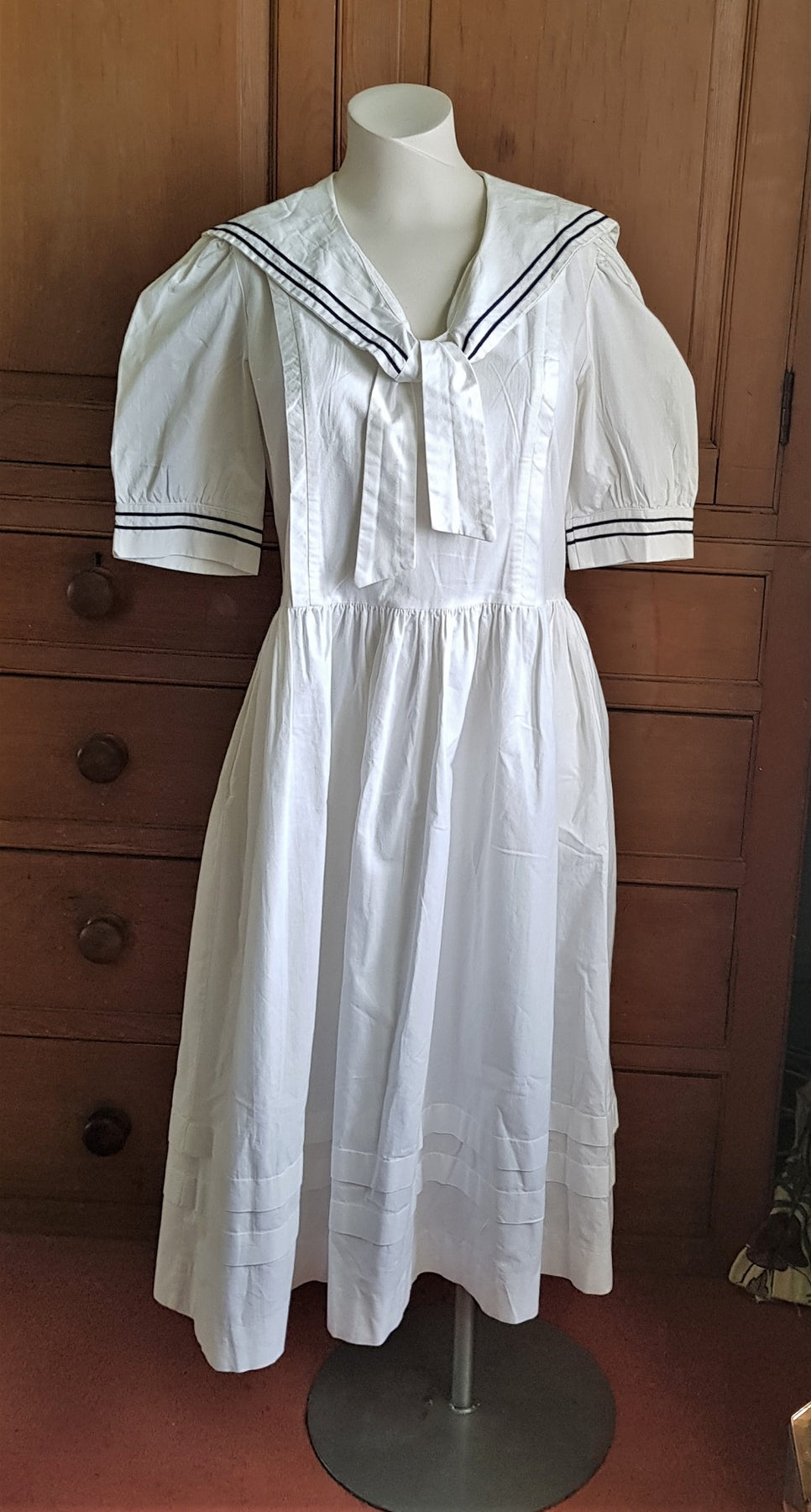 Laura Ashley vintage classic white cotton sailor dress – The Frockery Laura Ashley vintage classic white cotton sailor dress – The Frockery