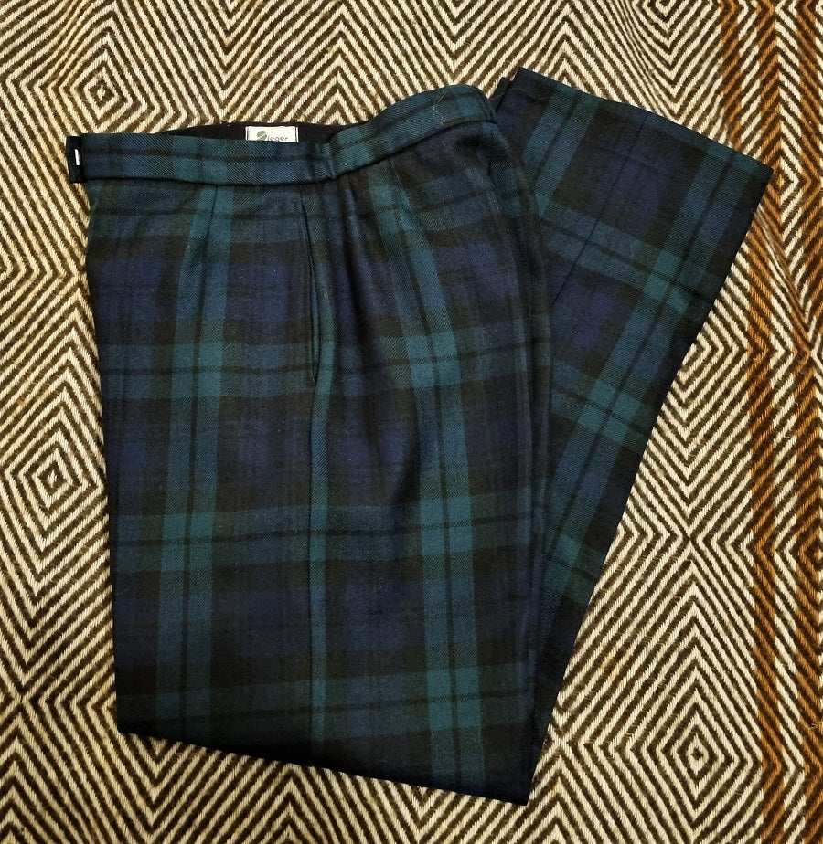 Black Watch tartan wool trousers – The Frockery