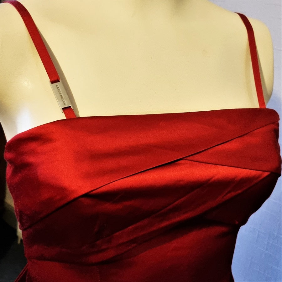 Karen Millen red satin mini dress The Frockery Karen Millen red satin mini dress The Frockery