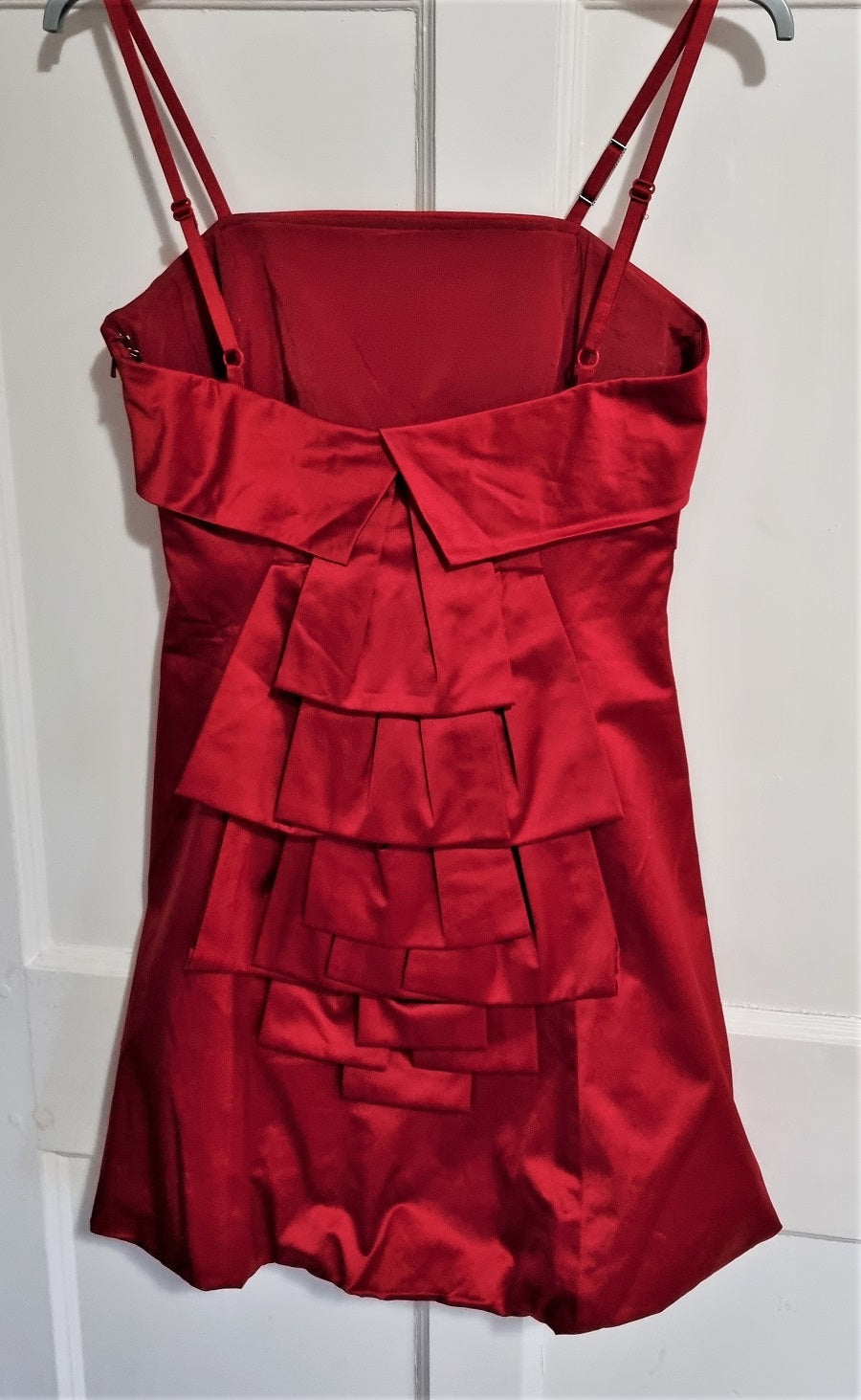 fitted lace wedding dress Karen Millen red satin mini dress – The Frockery
