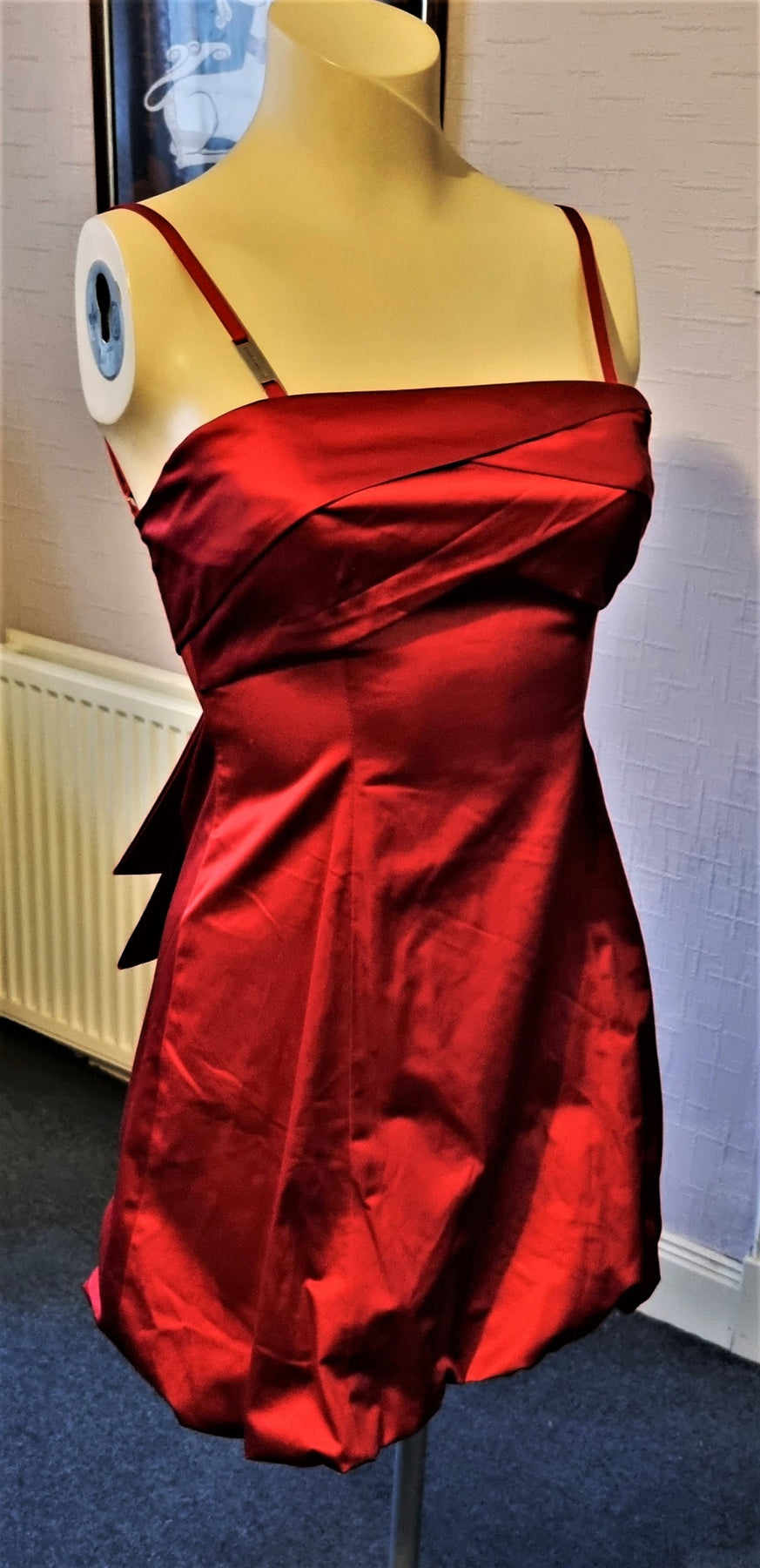 Karen Millen red satin mini dress The Frockery Karen Millen red satin mini dress The Frockery