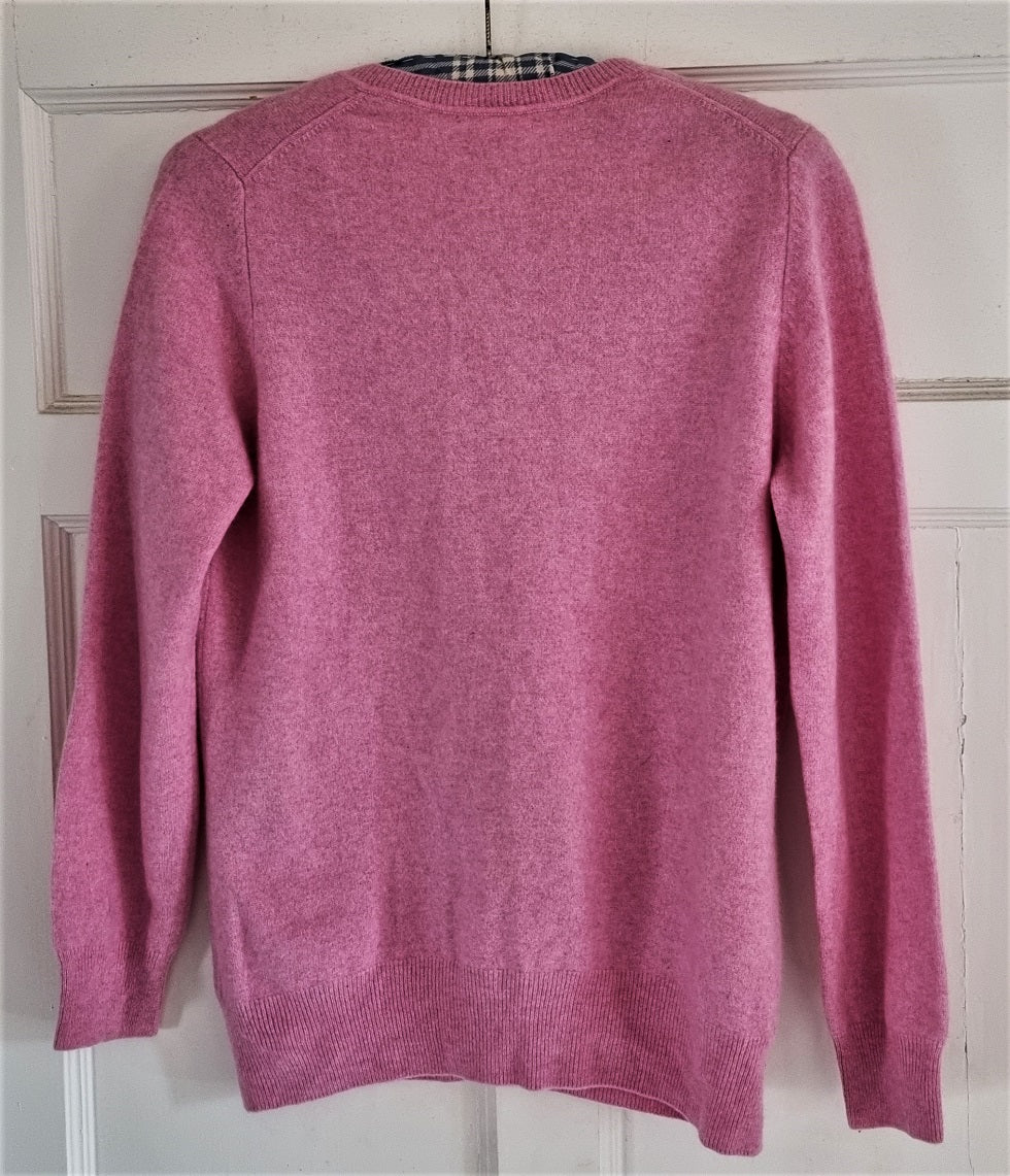 70s 80s Aquasqutum Cashmere Cardigan OG Autograph bubblegum pink