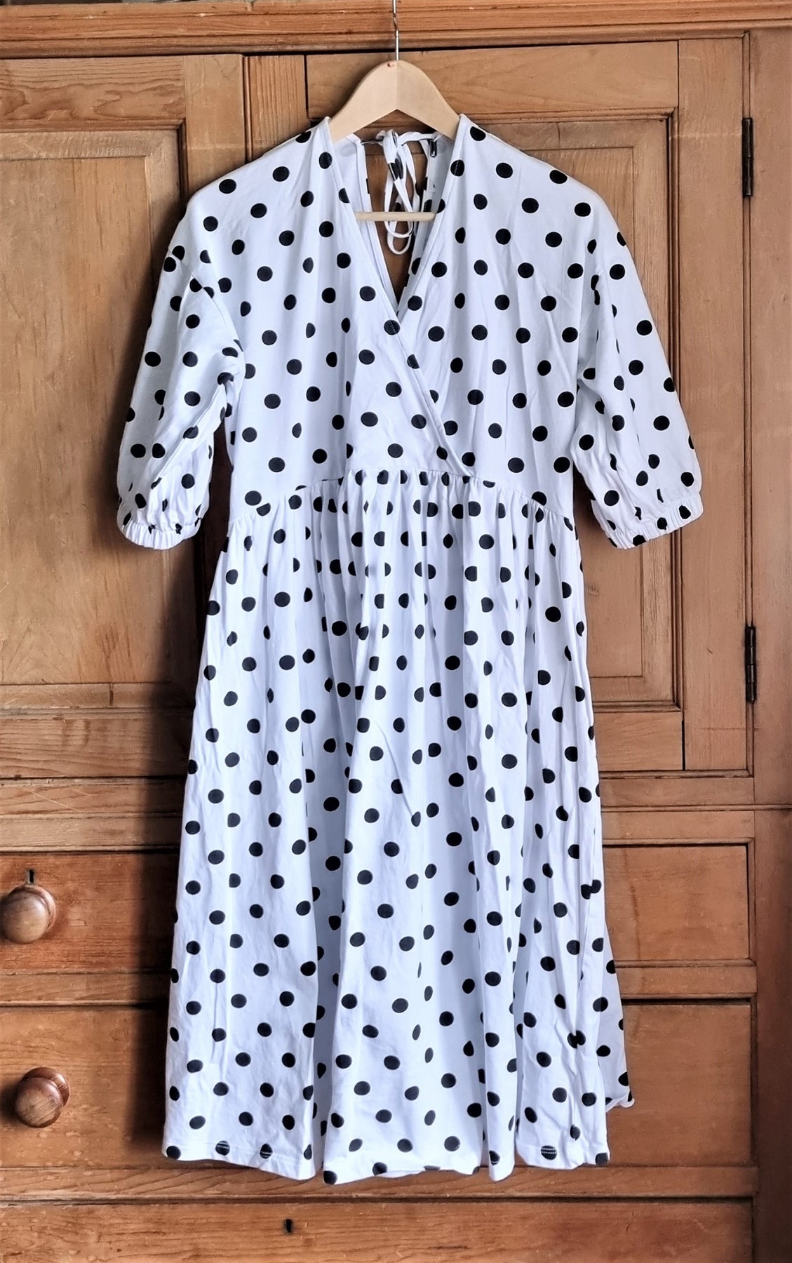 ASOS white and black polka dot dress – The Frockery