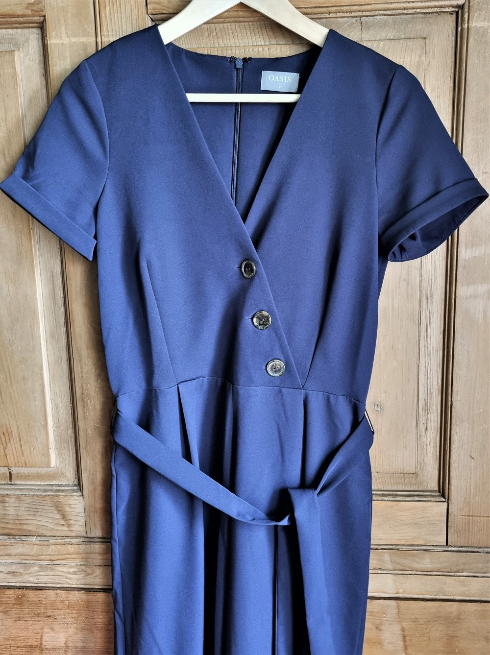 Oasis navy culotte dress jumpsuit