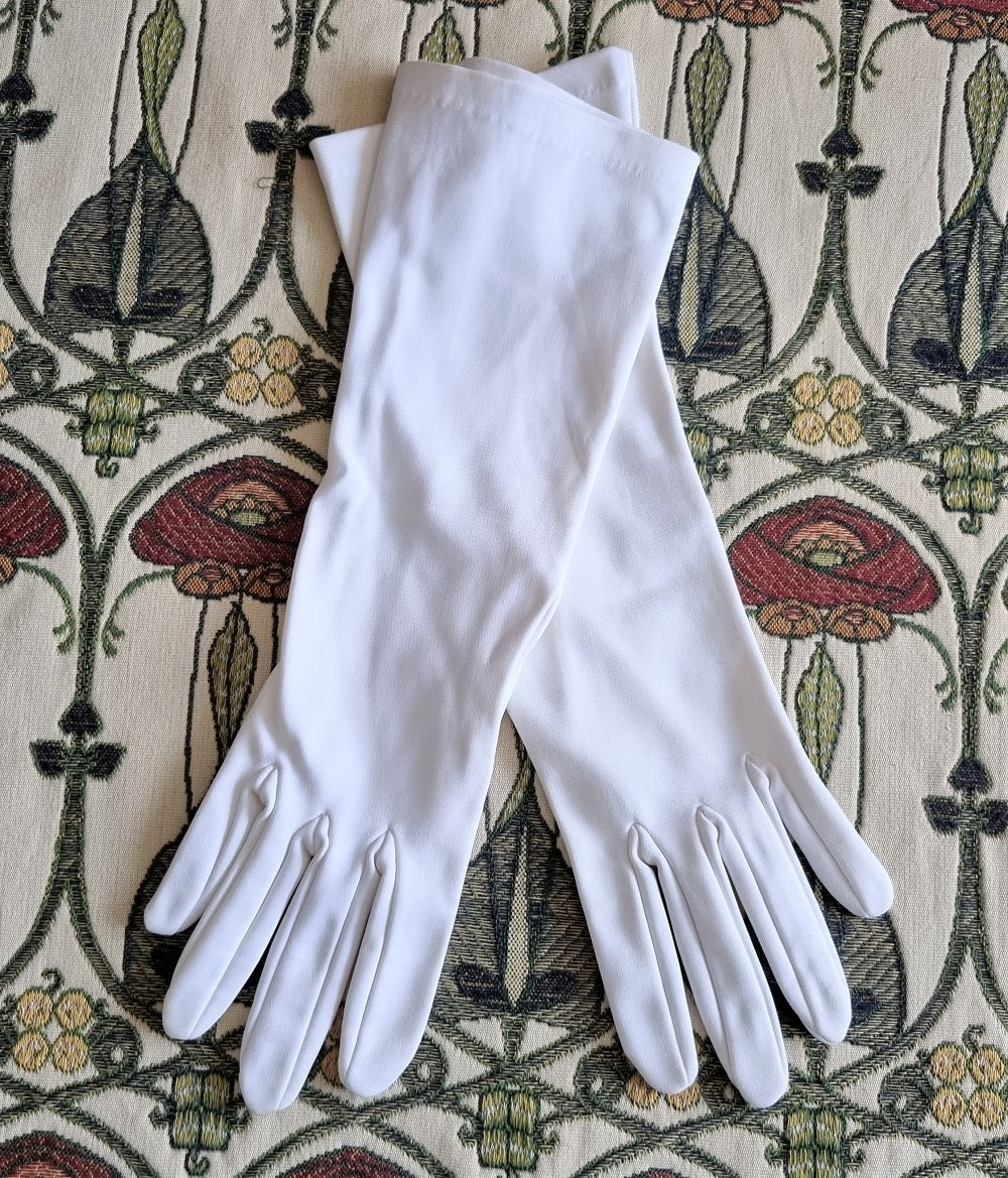 Vintage ivory evening gloves