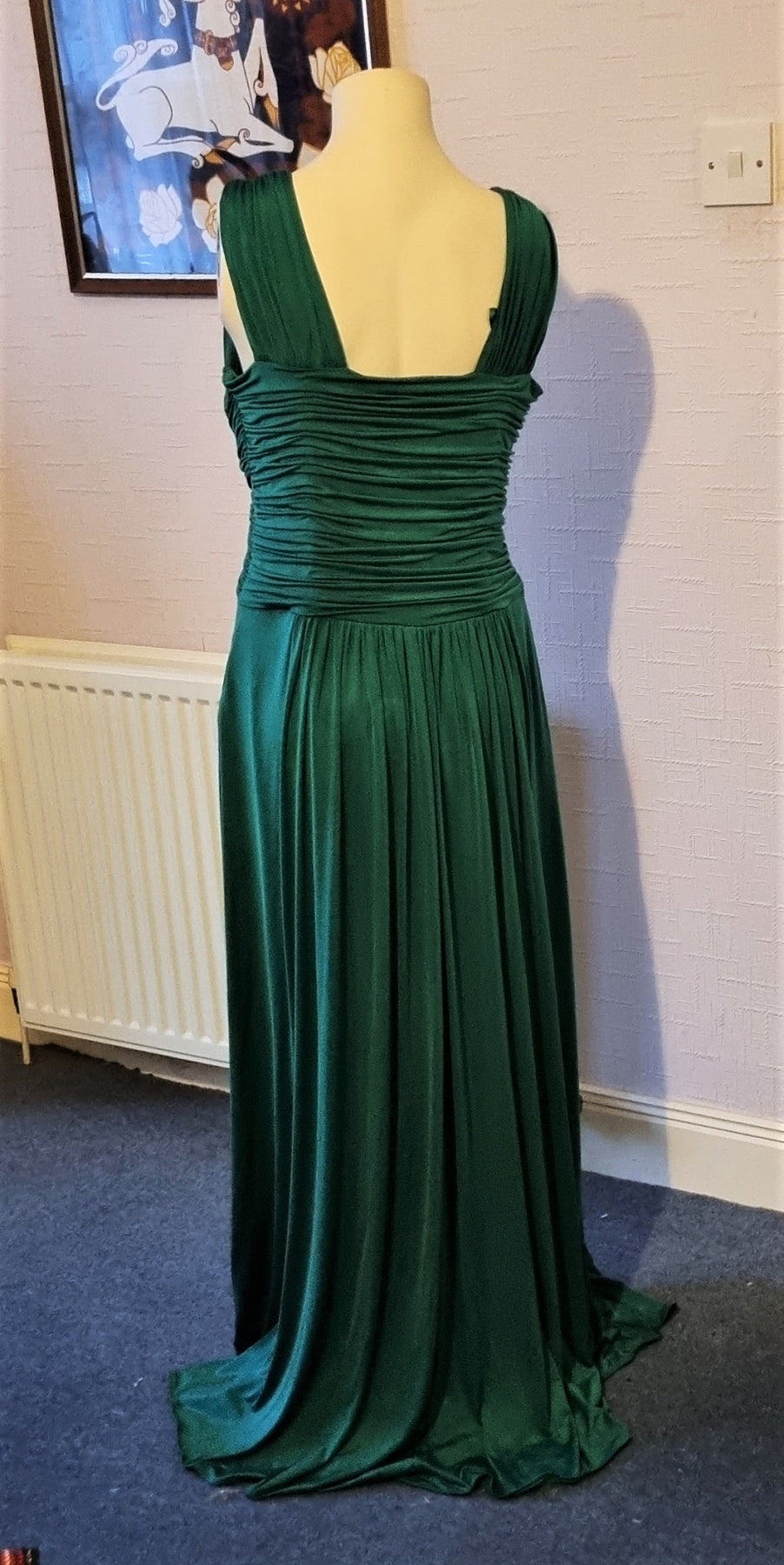 Emerald green Grecian style maxi evening dress The Frockery Emerald green Grecian style maxi evening dress The Frockery