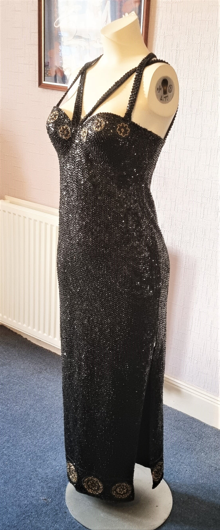 Aftershock black embellished evening gown The Frockery Aftershock black embellished evening gown The Frockery