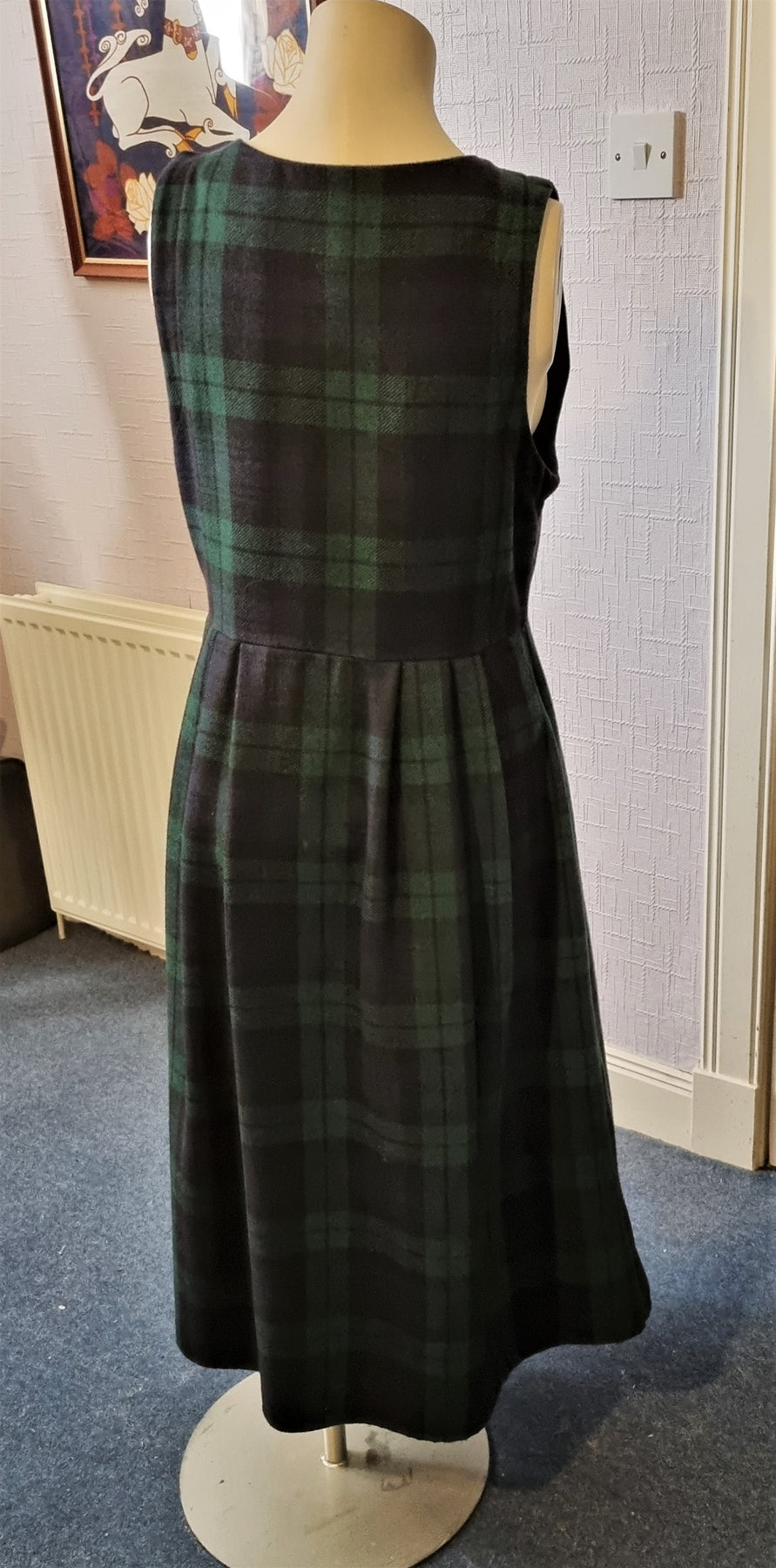 Nightingales Black Watch tartan pinafore coat dress – The Frockery Nightingales Black Watch tartan pinafore coat dress – The Frockery