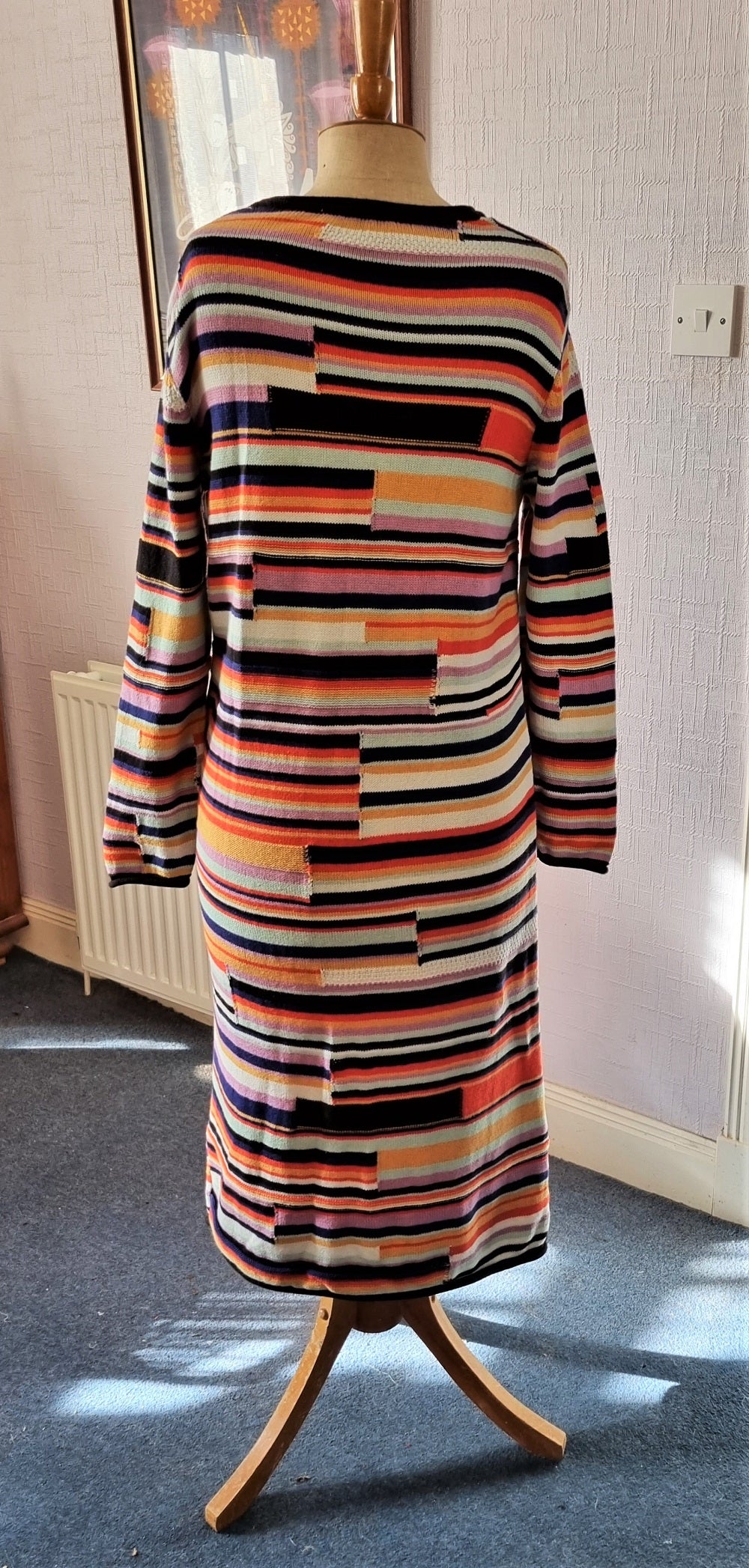 Zara multicolour striped block knit dress – The Frockery