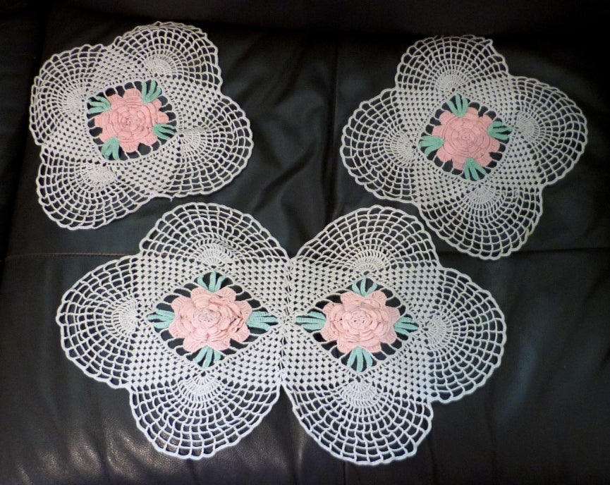 Free Crochet Patterns Dressing Table Sets Vintage Crochet Doily